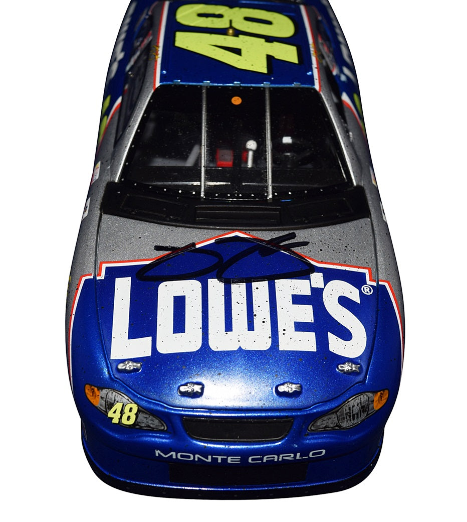 Autographed 2002 Jimmie Johnson 48 Lowes First Cup Series Win