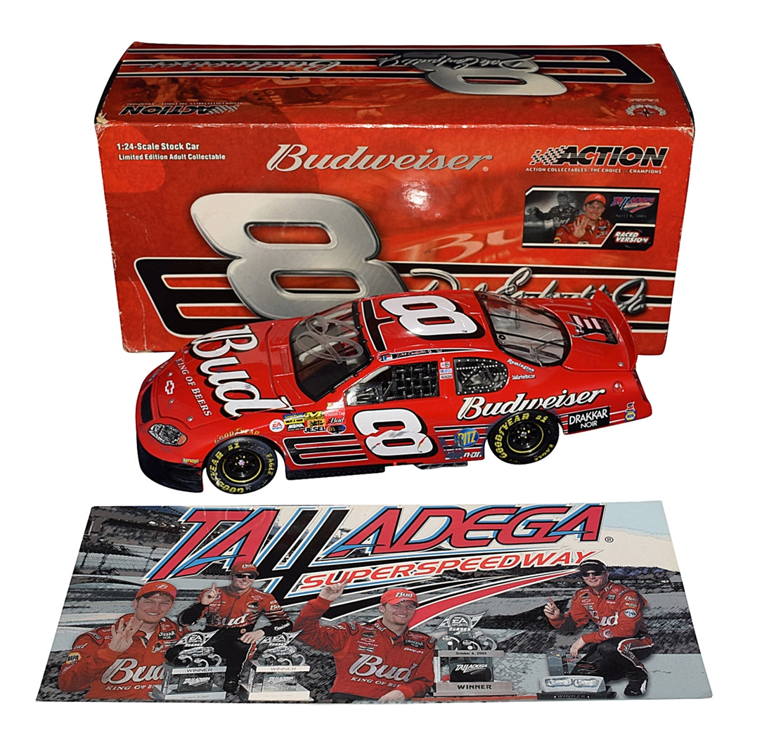 AUTOGRAPHED 2003 Dale Earnhardt Jr. #8 Budweiser Racing 4X TALLADEGA WIN  (Raced Version) Winston Cup Series Action Rare Snap-On 1/24 Scale NASCAR
