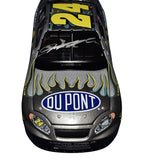 Signed Action 1/24 Scale Jeff Gordon #24 DuPont Hendrick 20th Anniversary Diecast Car - Front View: Feel the excitement with Jeff Gordon's signature proudly displayed on the front of this limited-edition collectible, capturing the essence of NASCAR history.