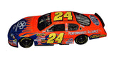 Jeff Gordon #24 DuPont Blue Flames Diecast Car Signed - Top View: Admire the sleek design and vibrant blue flames of Jeff Gordon's DuPont car from above, a rare gem for any NASCAR enthusiast's collection.