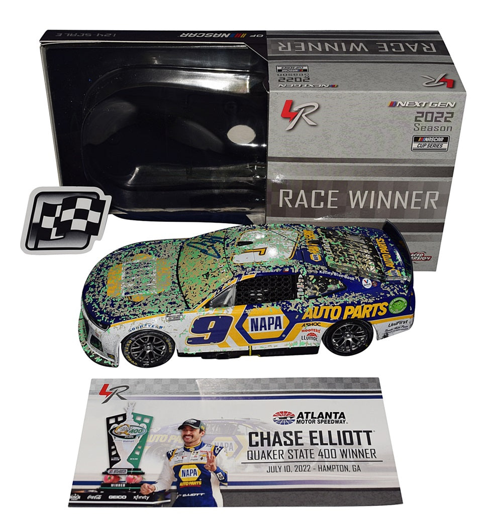 AUTOGRAPHED 2022 Chase Elliott 9 NAPA Racing ATLANTA WIN Raced Version Signed Lionel 1 24 Scale NASCAR Diecast Car with COA 1 of only 1 140