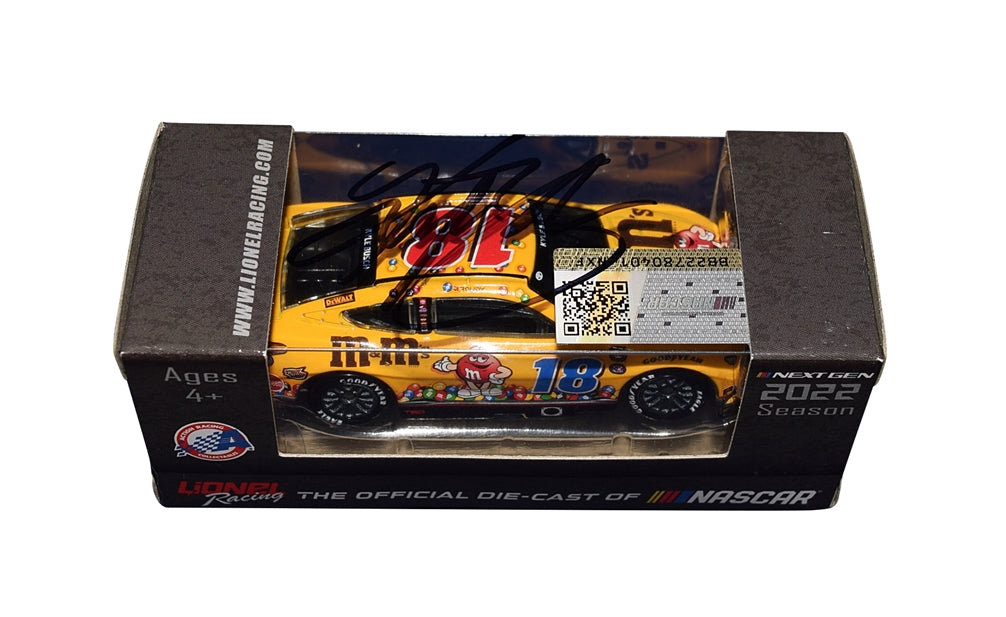 AUTOGRAPHED 2022 Kyle Busch #18 M&Ms Racing DARLINGTON THROWBACK (Next Gen  Car) Signed Action 1/64 Scale NASCAR Diecast Car with COA