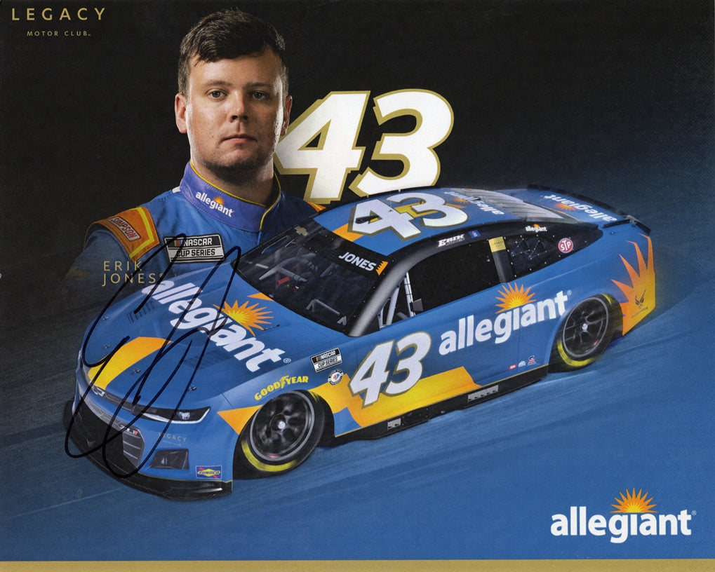 Autographed 2023 Erik Jones #43 Allegiant Racing Legacy Motor Club