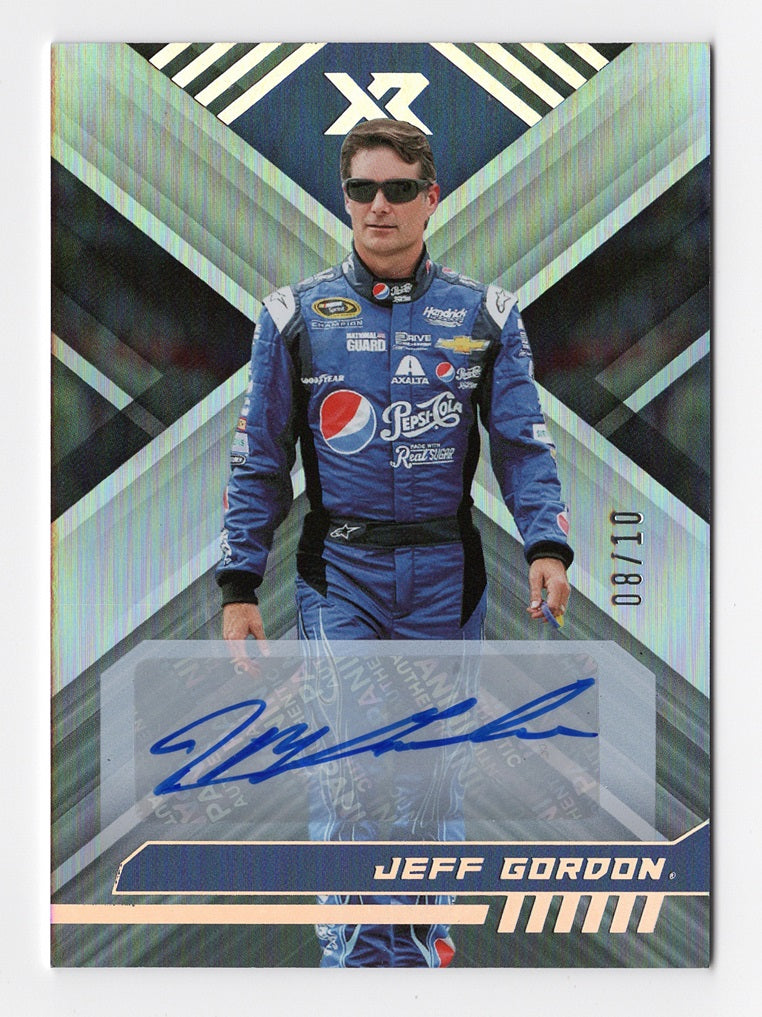 23-24 PANINI GORDON ゴードン 直筆サイン Choice Autographed Jeff Gordon 2023 Rare Silver Holo NASCAR Card #08/10