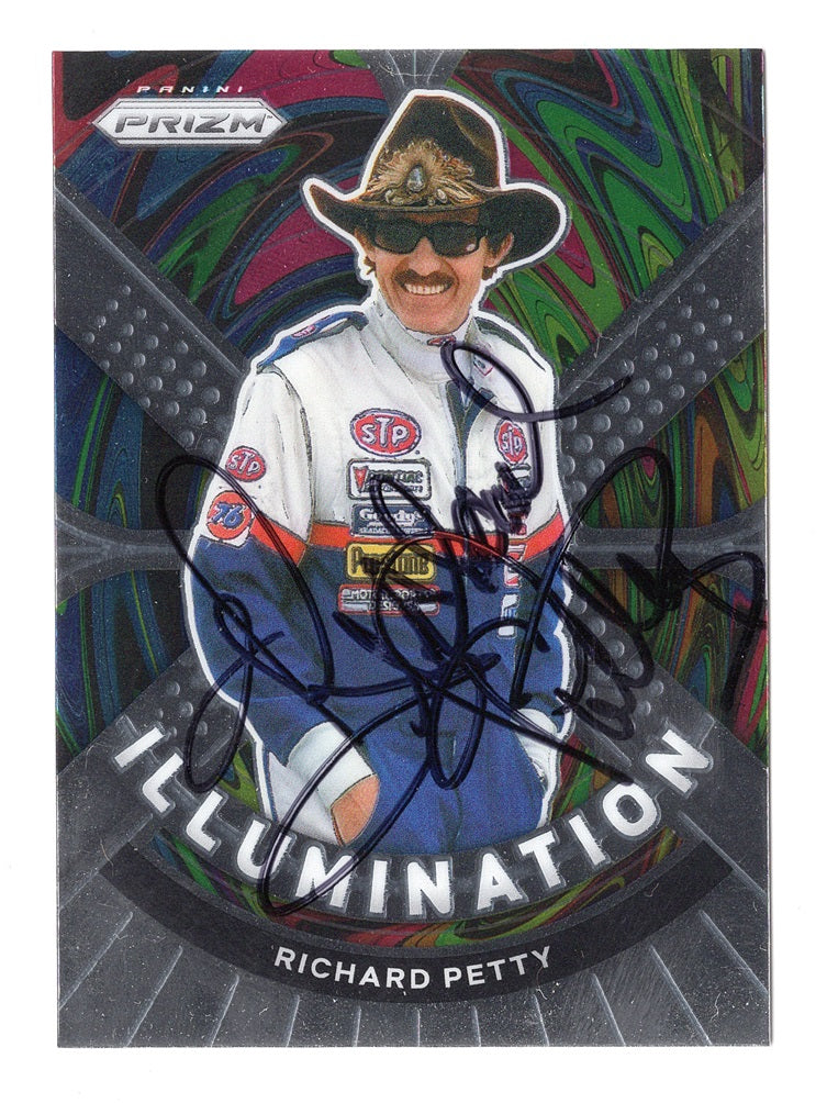 AUTOGRAPHED Richard Petty 2021 Panini Prizm Racing ILLUMINATION Rare Insert  Signed NASCAR Collectible Trading Card with COA