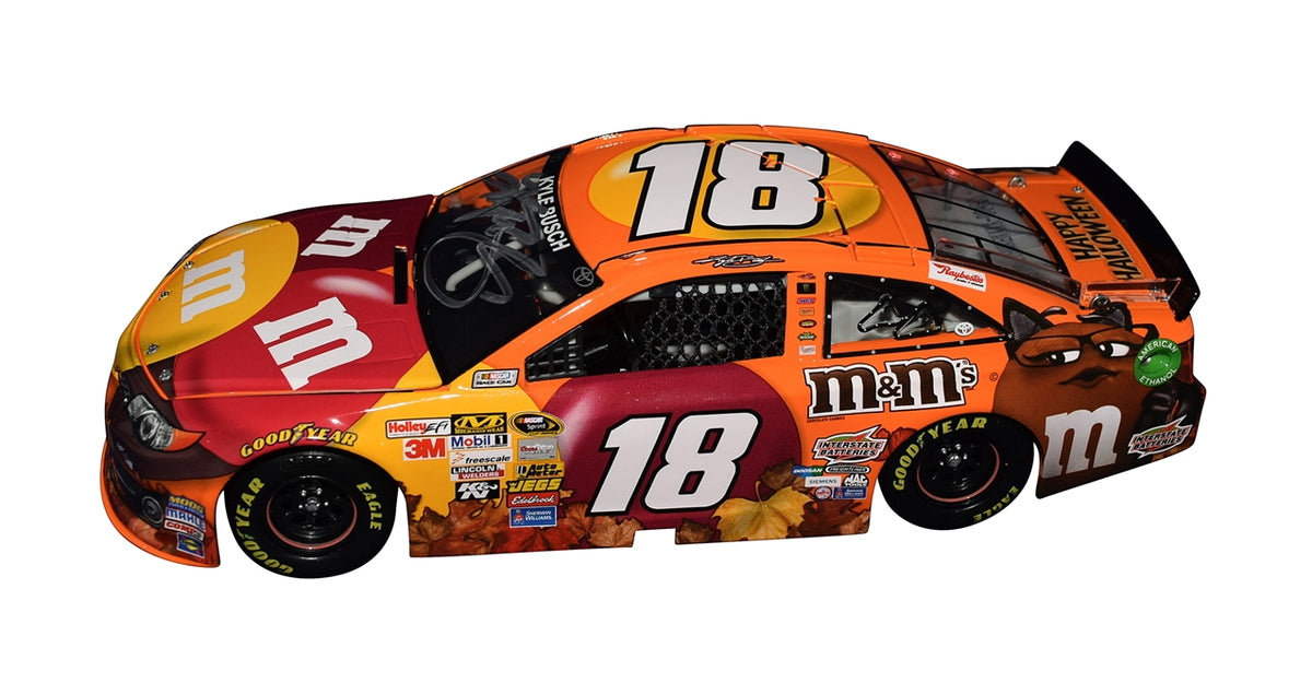 Signed 2013 Kyle Busch #18 M&M's Halloween NASCAR 1/24 Diecast Car