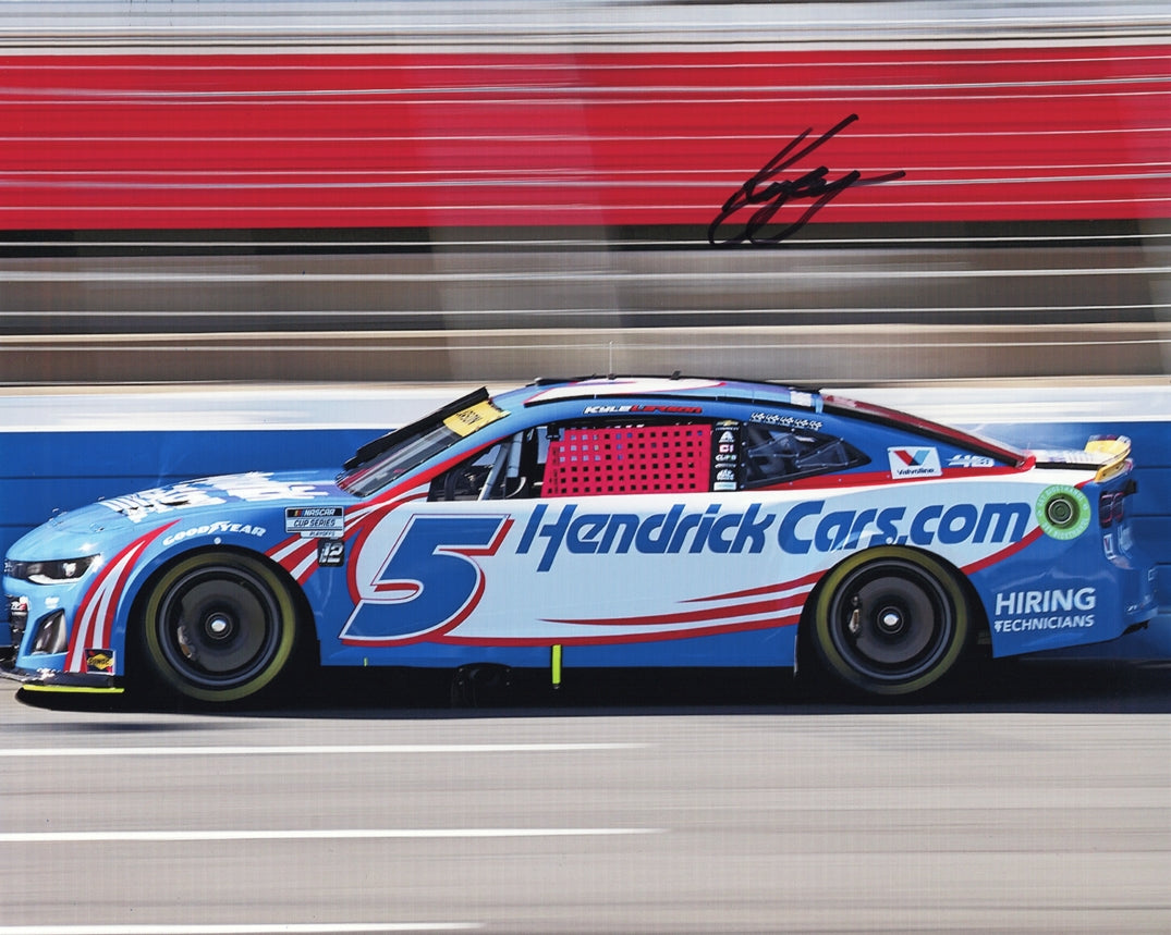 Signed 2024 Kyle Larson #5 Charlotte Roval Race Pink Window Net