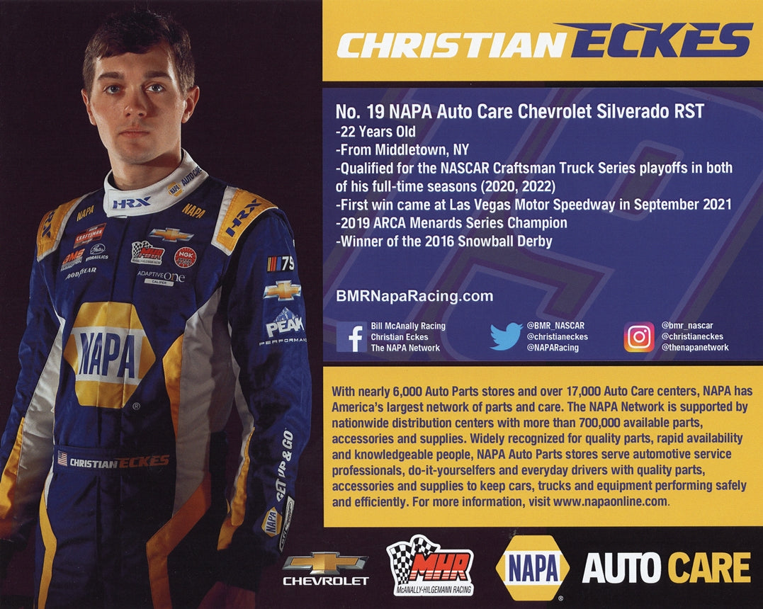 Christian Eckes Napa Truck A Symbol Of Success And A Testament To Partnership