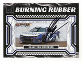 This autographed Shane Van Gisbergen 2024 Donruss Racing "Burning Rubber" card showcases his thrilling Chicago Street Burnout victory. Signed by Shane himself, it includes a Certificate of Authenticity (COA), making it a valuable piece for NASCAR collectors. A great gift for fans!