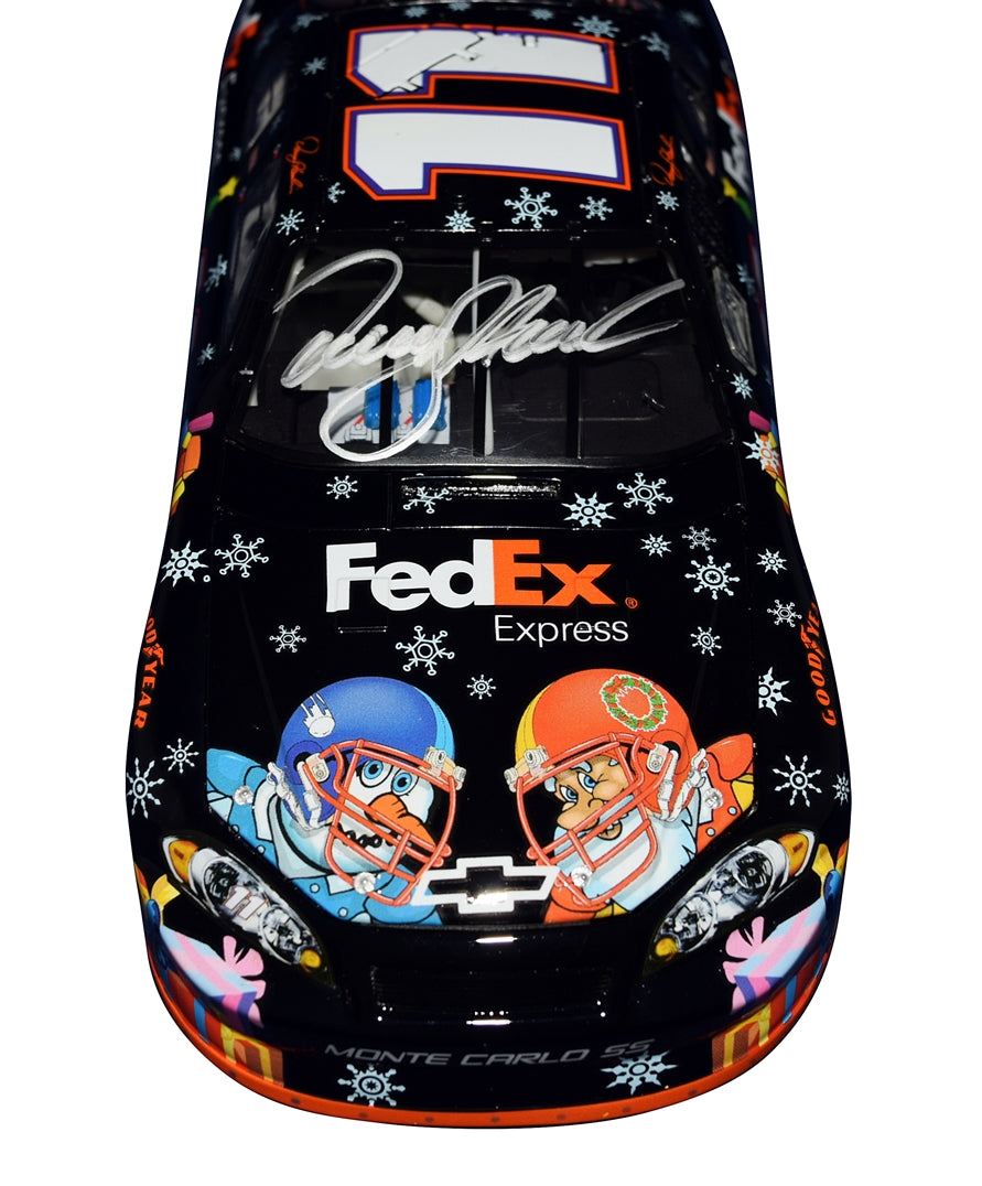 2007 Denny Hamlin #11 Signed FedEx Christmas Sam Bass 1/24 Diecast