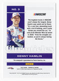 Denny Hamlin 2022 Panini Chronicles Racing PURPLE PARALLEL AUTOGRAPH Signed NASCAR Collectible Insert Trading Card #03/25