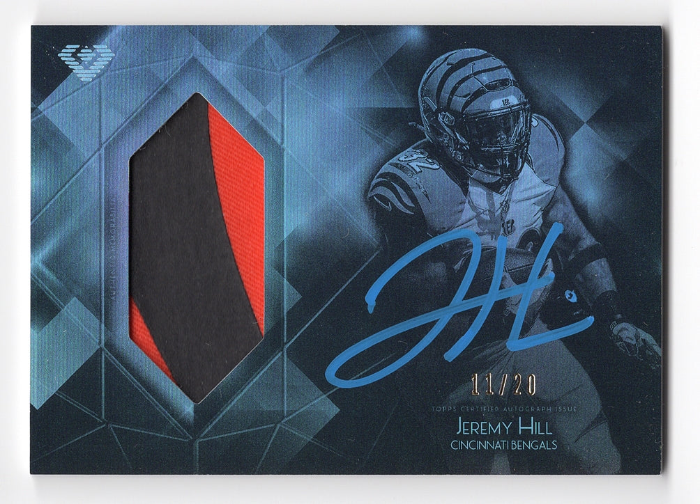 JEREMY HILL 2015 Topps Diamond Football ROOKIE 2-COLOR JERSEY PATCH AU –  Trackside