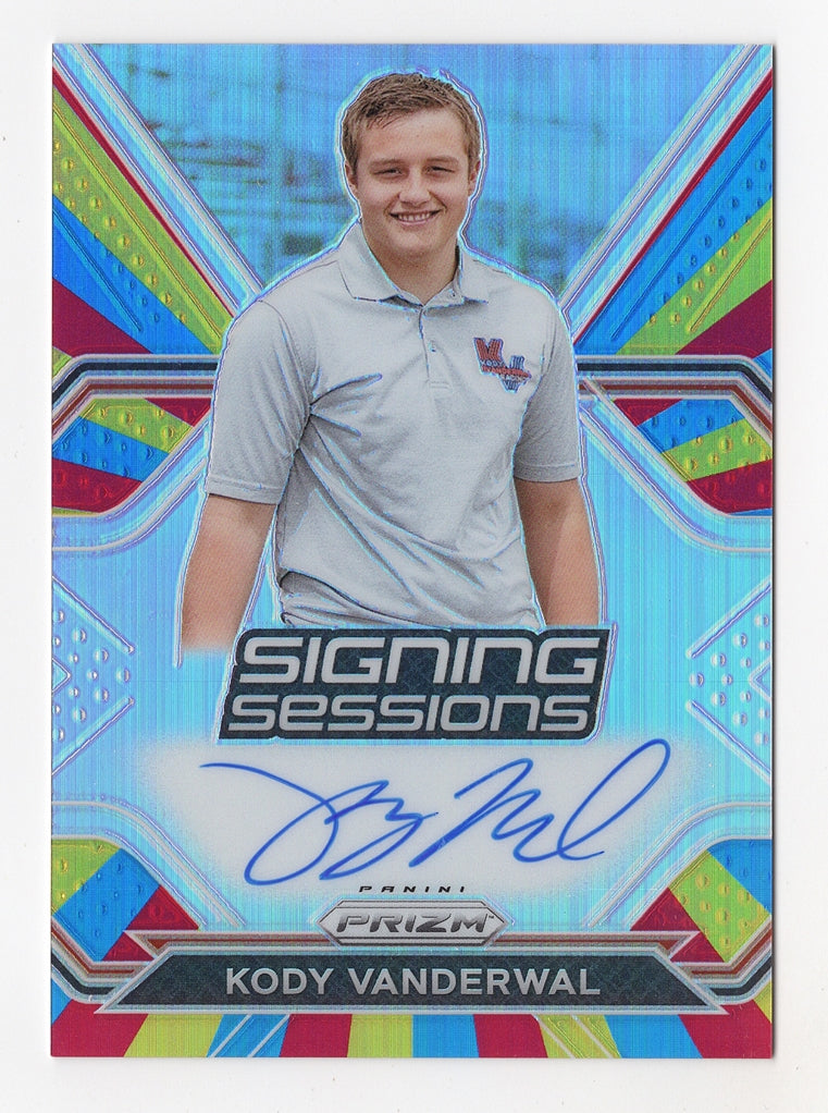rare panini prizm cards Kody Vanderwal 2021 Racing RAINBOW PRIZM ROOKIE AUTOGRAPH – Trackside In this box you Sell Jessie & James Serial:Wave5Tier2 - 30pack shark deck box