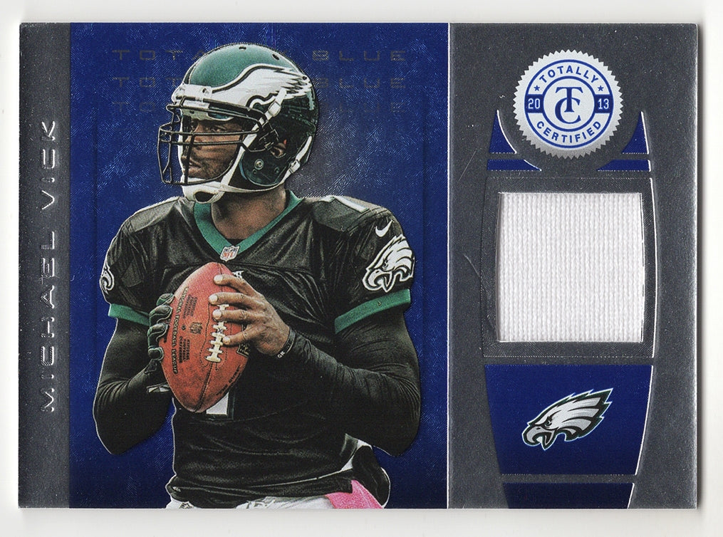 Michael Vick 2013 Panini Totally Certified Football TOTALLY BLUE JERSEY  RELIC Card – Trackside