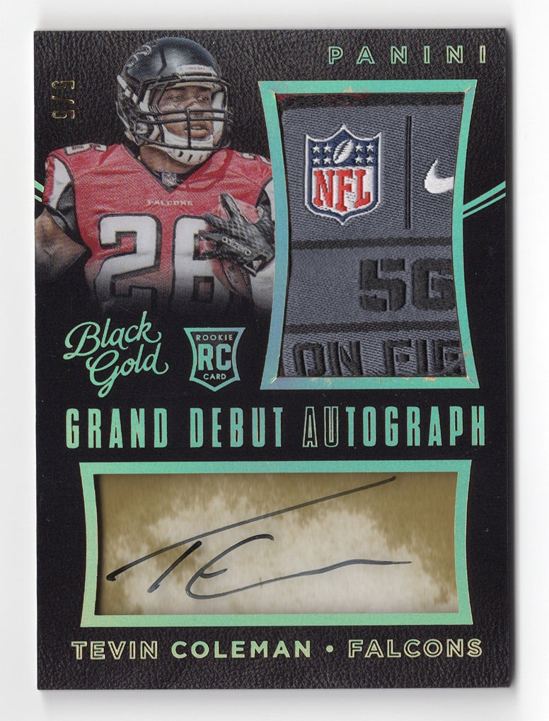TEVIN COLEMAN 2015 Panini Black Gold Football GRAND DEBUT