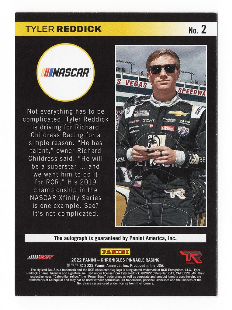 Tyler Reddick 2022 Panini Chronicles Pinnacle Racing PURPLE