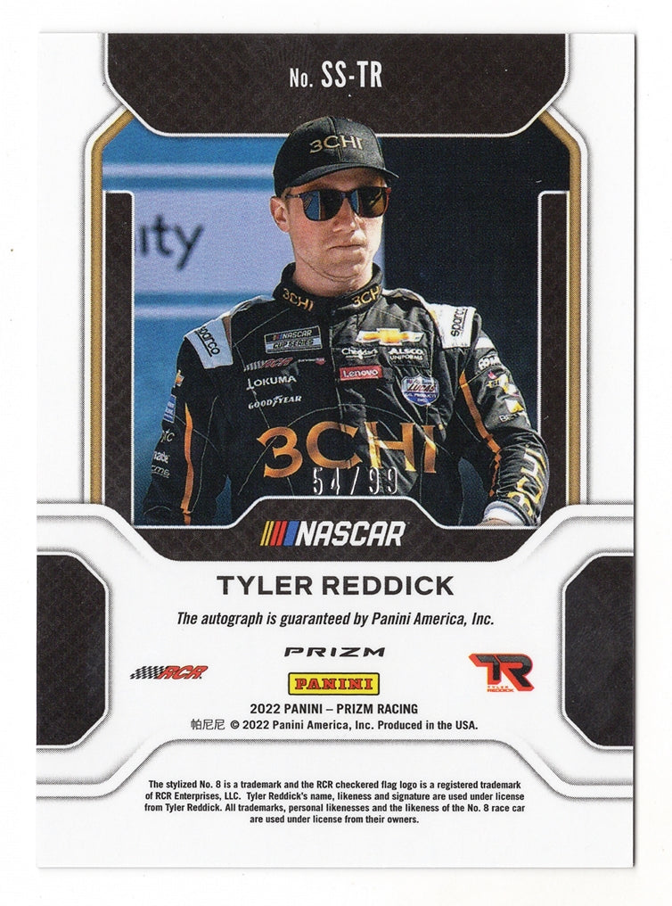 Tyler Reddick 2022 Panini Prizm Racing PURPLE VELOCITY AUTOGRAPH