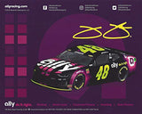 AUTOGRAPHED 2019 Jimmie Johnson #48 Ally Racing 7X CHAMPION (New Sponsor) Hendrick Motorsports Monster Cup Series Signed Collectible Picture 8X10 Inch NASCAR Hero Card Photo with COA