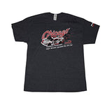 AUTOGRAPHED 2018 Natalie Decker #25 CHICAGOLAND SPEEDWAY RACE (Venturini Motorsports) ARCA Series Rare Custom & Limited Signed Collectible NASCAR Large Dark Gray Shirt with COA (1 of only 50 produced)