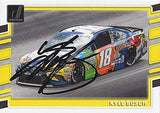 AUTOGRAPHED Kyle Busch 2018 Panini Donruss Racing (#18 M&Ms Caramel Car) Joe Gibbs Team Signed Collectible NASCAR Trading Card with COA