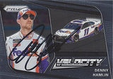 AUTOGRAPHED Denny Hamlin 2020 Panini Prizm VELOCITY (#11 FedEx Team) Joe Gibbs Racing NASCAR Cup Series Insert Signed Collectible Trading Card with COA