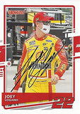 AUTOGRAPHED Joey Logano 2021 Panini Donruss Racing (#22 Shell Pennzoil) Team Penske NASCAR Cup Series Signed Collectible Trading Card with COA