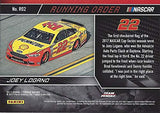 AUTOGRAPHED Joey Logano 2017 Panini Torue Racing RUNNING ORDER (#22 Pennzoil Penske Team) Monster Cup Series Rare Insert Signed NASCAR Collectible Trading Card with COA