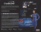 AUTOGRAPHED 2019 Kyle Larson #42 Credit One Chevrolet Camaro Team (Chip Ganassi Racing) Monster Energy Cup Series Signed Collectible Picture NASCAR 9X11 Inch Official Hero Card Photo with COA