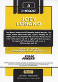 AUTOGRAPHED Joey Logano 2018 Panini Donruss Racing SLICED BREAD (#22 Pennzoil Penske Team) Red Parallel Insert Signed NASCAR Collectible Trading Card with COA #060/299