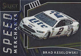 AUTOGRAPHED Brad Keselowski 2017 Panini Select Racing SPEED MERCHANTS (#2 Miller Lite Tean Penske) Monster Cup Series Signed Collectible NASCAR Trading Card with COA