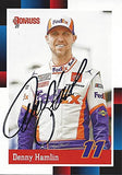 AUTOGRAPHED Denny Hamlin 2021 Panini Donruss 1988 RETRO (#11 FedEx Team) Joe Gibbs Racing NASCAR Cup Series Signed Collectible Trading Card with COA