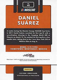 AUTOGRAPHED Daniel Suarez 2018 Panini Donruss Racing (#19 Arris Toyota Team) Monster Cup Series Signed NASCAR Collectible Trading Card with COA