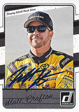 AUTOGRAPHED Matt Crafton 2017 Panini Donruss Racing (Camping World Truck Series) ThorSport Toyota Team Signed NASCAR Collectible Trading Card with COA