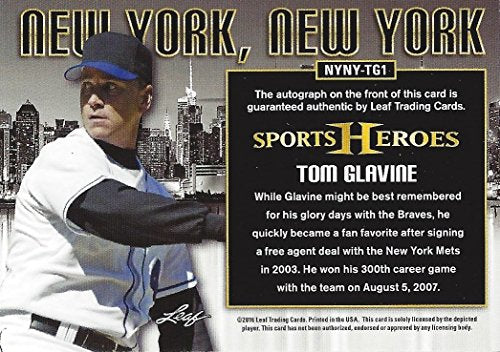 Tom Glavine Autographed 2013 Leaf Sports Heroes Card