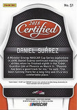 AUTOGRAPHED Daniel Suarez 2018 Panini Certified (#19 Arris Team) Joe Gibbs Racing Monster Cup Series Signed NASCAR Collectible Trading Card with COA