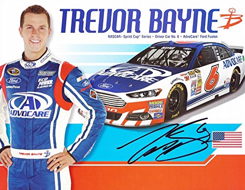 AUTOGRAPHED 2015 Trevor Bayne #6 Advocare Racing (Roush Team) Sprint Cup  Series 9X11 Picture Signed NASCAR Glossy Photo with COA