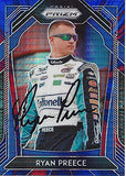 AUTOGRAPHED Ryan Preece 2020 Panini Prizm RARE BLUE PRIZM (#37 JTG Daugherty Racing) NASCAR Cup Series Insert Signed Collectible Trading Card with COA