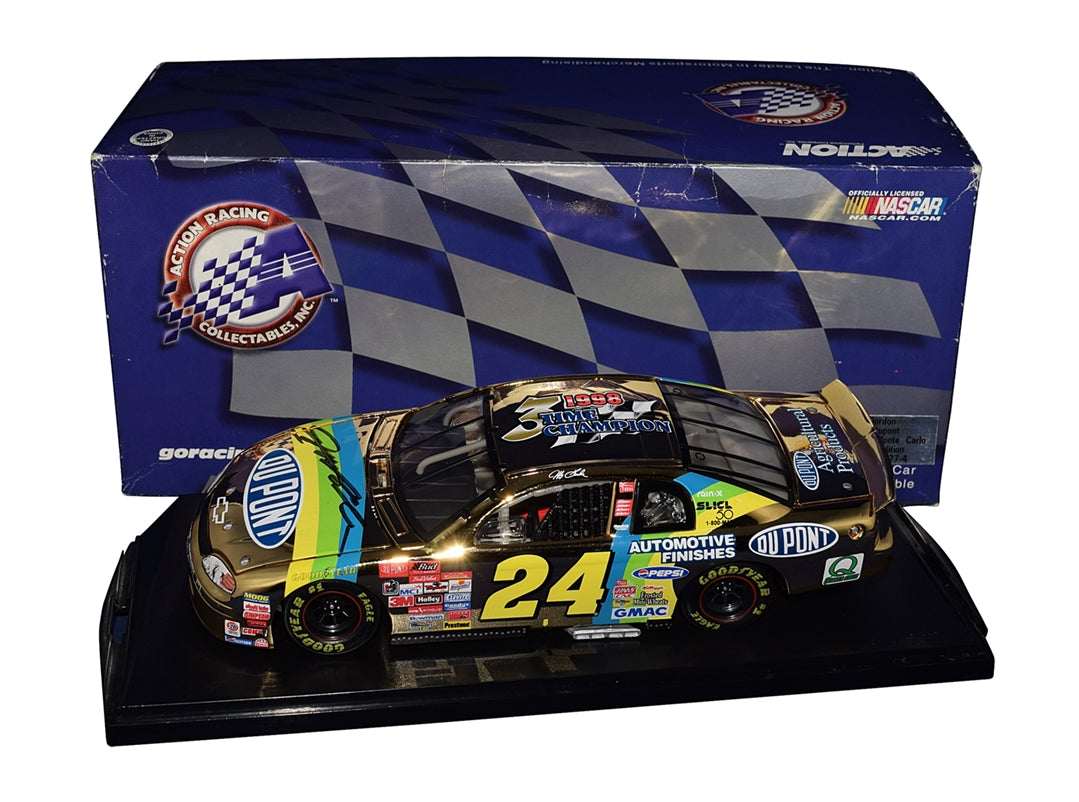 AUTOGRAPHED 1999 Jeff Gordon 24 DuPont Racing 3X NASCAR CHAMPION
