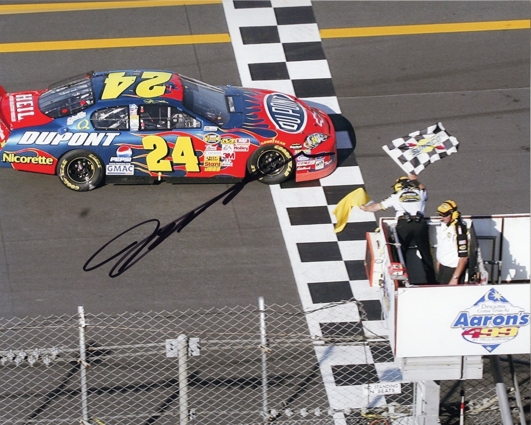 Jeff - On this date [April 21] in 2007: Jeff Gordon won at Phoenix Raceway after a late race battle with Tony Stewart. Gordon's 76th NASCAR Cup win tied him with the