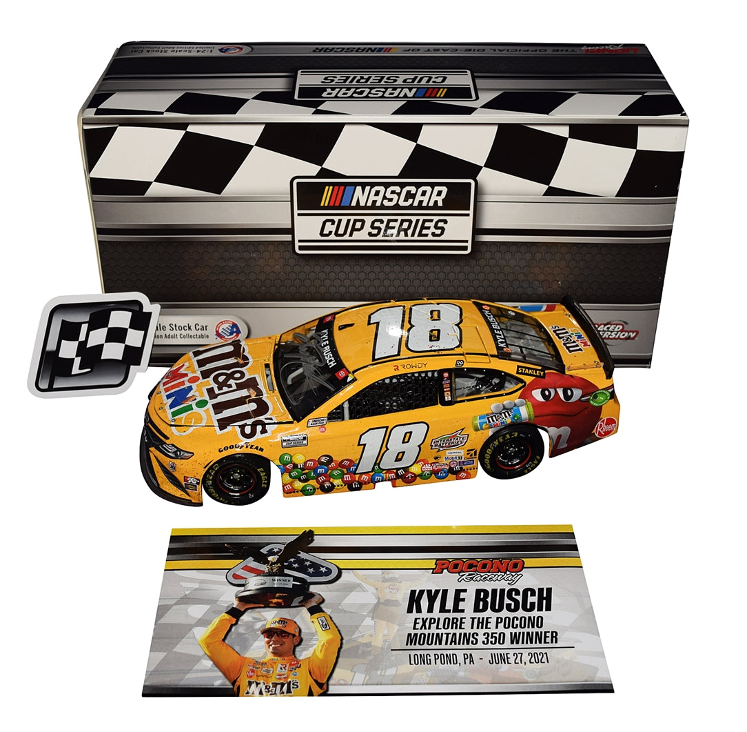 AUTOGRAPHED 2021 Kyle Busch 18 M M s Minis Racing POCONO RACE WIN