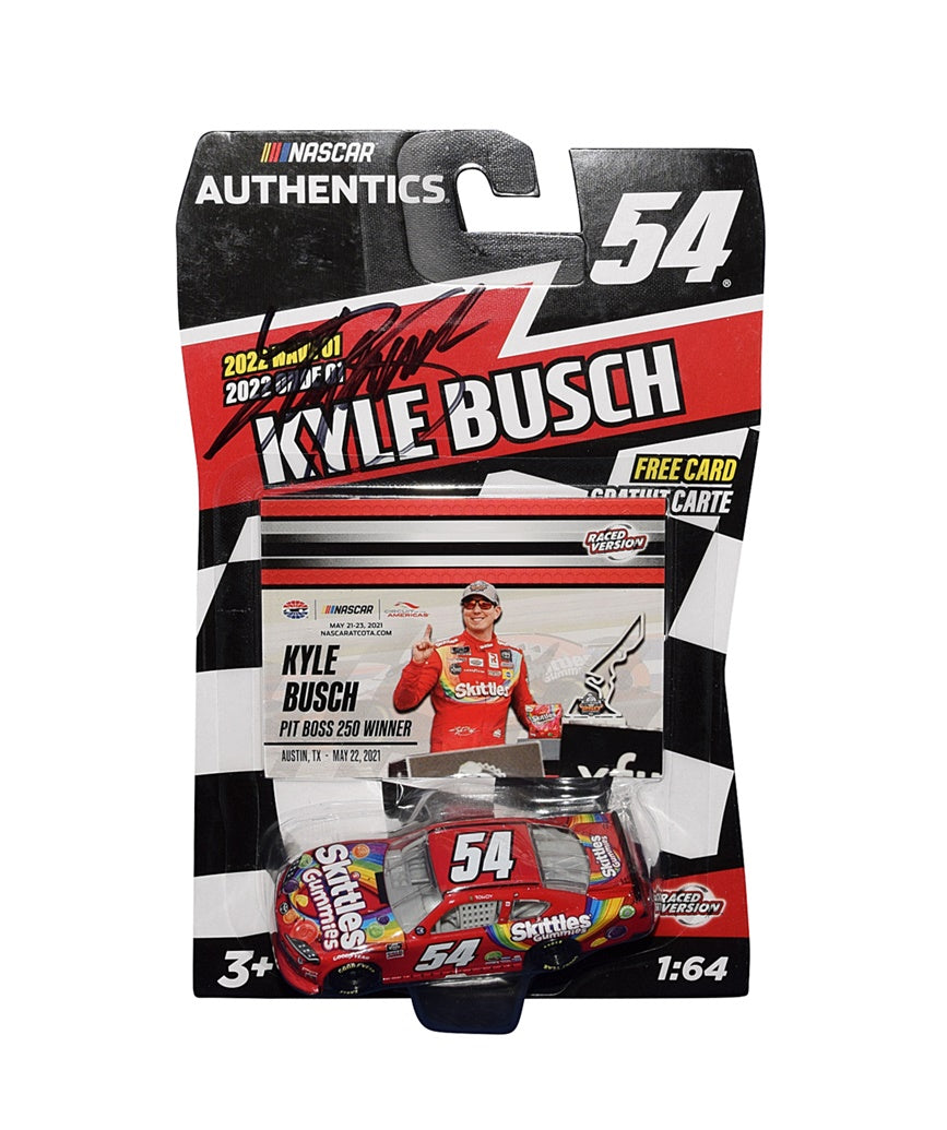 AUTOGRAPHED 2021 Kyle Busch #54 Skittles Gummies Racing COTA