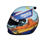 COA Included - Limited Edition Kyle Larson Championship Helmet This limited edition replica mini helmet commemorates Kyle Larson's championship victory, complete with a Certificate of Authenticity.