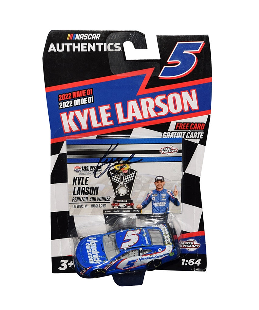 AUTOGRAPHED 2021 Kyle Larson 5 HendrickCars Racing LAS VEGAS