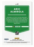 AUTOGRAPHED Aric Almirola 2022 Donruss Racing RARE GREEN PARALLEL Insert Signed NASCAR Collectible Trading Card #86/99 with COA