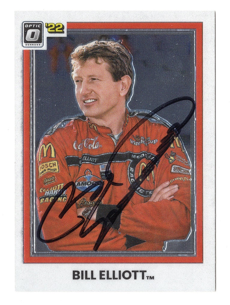 AUTOGRAPHED Bill Elliott 2022 Donruss Optic Racing AWESOME BILL