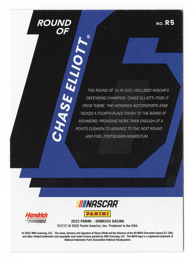AUTOGRAPHED Chase Elliott 2022 Donruss Racing ROUND OF 16 Rare
