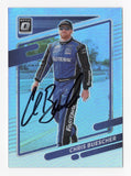 AUTOGRAPHED Chris Buescher 2022 Donruss Optic Racing RARE SILVER PRIZM (#17 Fastenal Team) Insert Signed NASCAR Collectible Trading Card with COA
