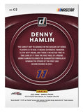 AUTOGRAPHED Denny Hamlin 2022 Donruss Racing CONTENDERS (#11 FedEx Team) Rare Insert Signed NASCAR Collectible Trading Card with COA