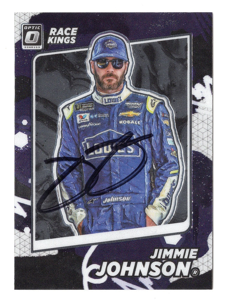 AUTOGRAPHED Jimmie Johnson 2022 Donruss Optic Racing RACE KINGS