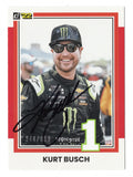 AUTOGRAPHED Kurt Busch 2022 Donruss Racing RARE RED PARALLEL (#1 Monster Team) Insert Signed NASCAR Collectible Trading Card #240/299 with COA